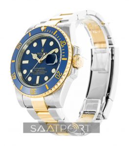 ROLEX SUBMARINER STEEL AND GOLD BLUE DIAL 16613