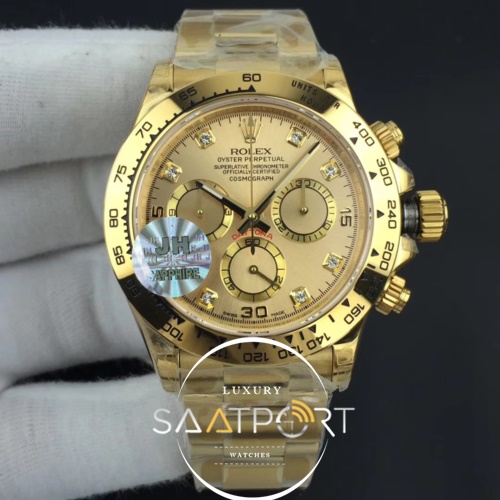 Daytona JHF 11 Best Edition YG Plated Case and Bracelet On Yellow Gold Dial A7750 (1)