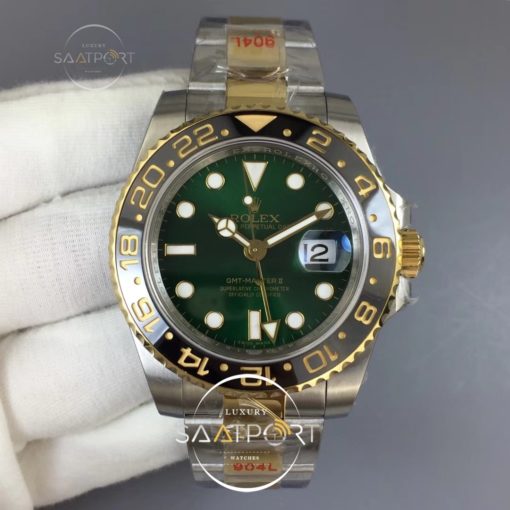 GMT Master II 116713 GM Maker 904L Steel Edition Green Dial on Bracelet A2836