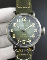 Pilot Type 20 Extra Special 40mm Aged SS Case XF 11 Best Edition on Asso Strap A7750 (Green) (1)