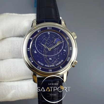 Grand Complications 6104P Moon SS TWF Blue Dial on Blue Leather Strap A240 V2 1