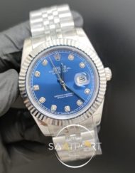 Rolex Saat Datejust Taşlı Mavi Kadran Otomatik Mekanizma Jubile Kordon