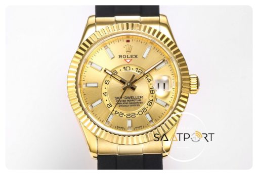 Rolex Sky-Dweller Gold Kadran 42mm 904L Gold Çelik Kasa Super Clone 9001 ETA