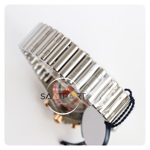 Yeni Breitling Chronomat B01 42mm Pembe Kadran Çelik Bezel ETA