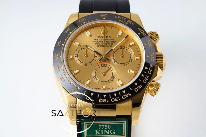 Rolex Daytona 116518 King Factory Gold Kadran 40 mm 904L Gold Kasa Super Clone ETA