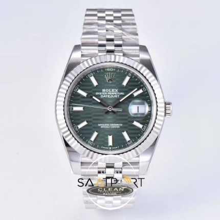 Rolex Datejust 41 Clean Factory Mint Green Fluted Motif 3235