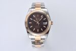 Rolex Datejust 41mm Brown Everose Gold Two-Tone 126331 Clean